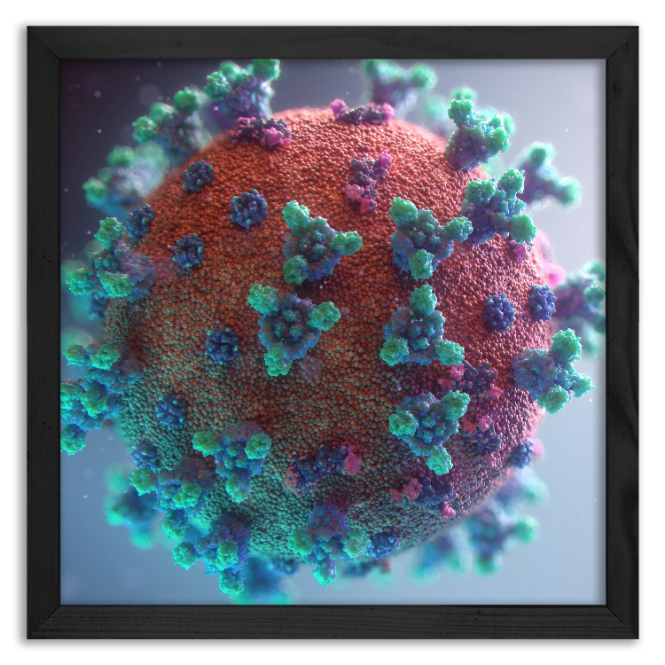 Artistic visualization of coronavirus