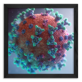 Artistic visualization of coronavirus