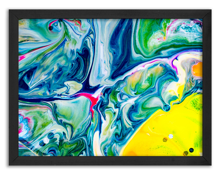 Artistic mixing of watercolor paints