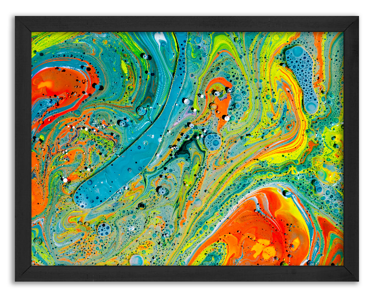 Artistic mixing of watercolor paints