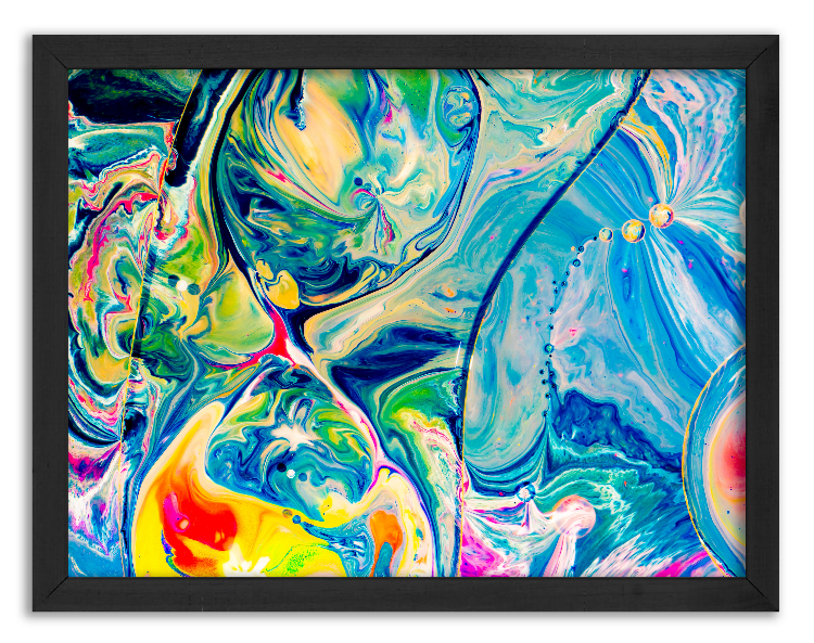 Artistic mixing of watercolor paints