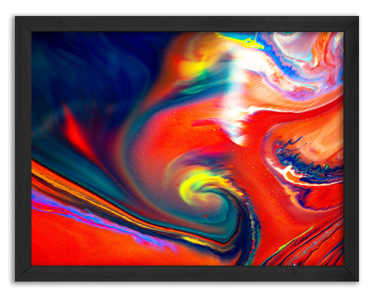 Artistic mixing of watercolor paints