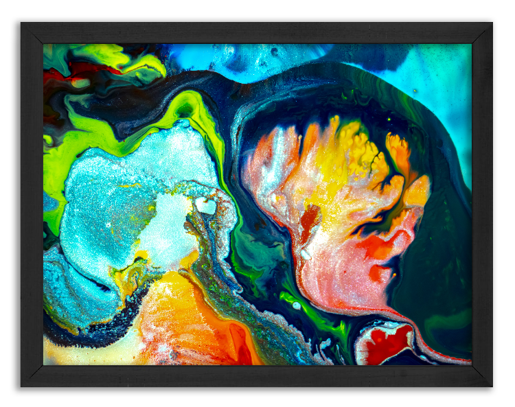 Artistic mixing of watercolor paints