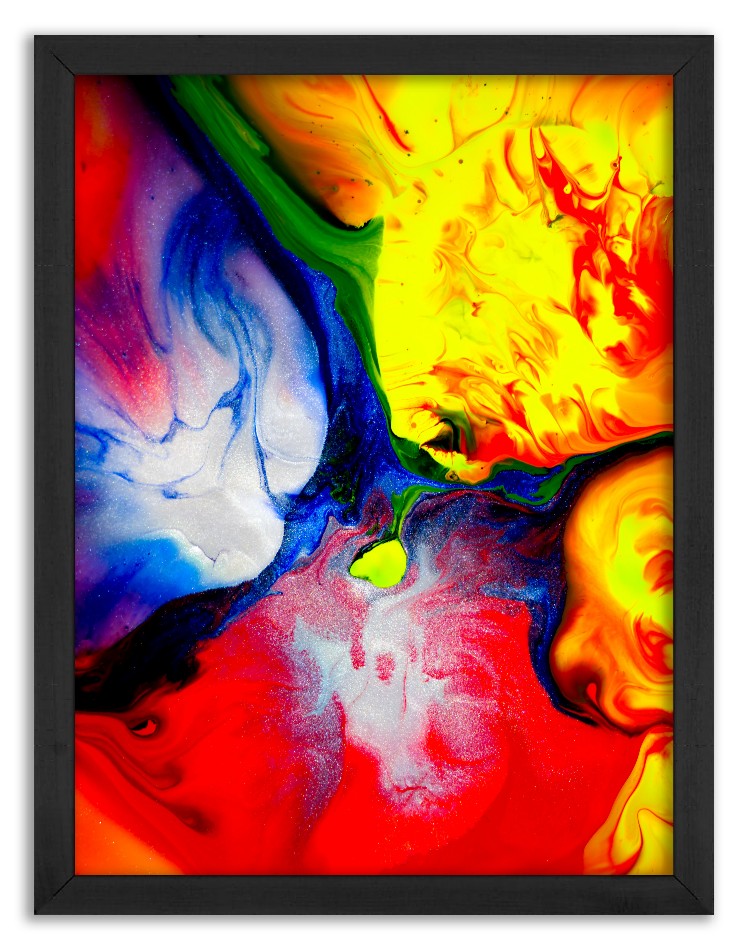 Artistic mixing of watercolor paints