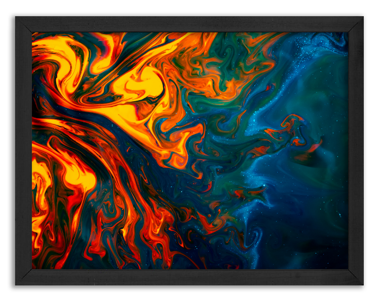 Artistic mixing of watercolor paints