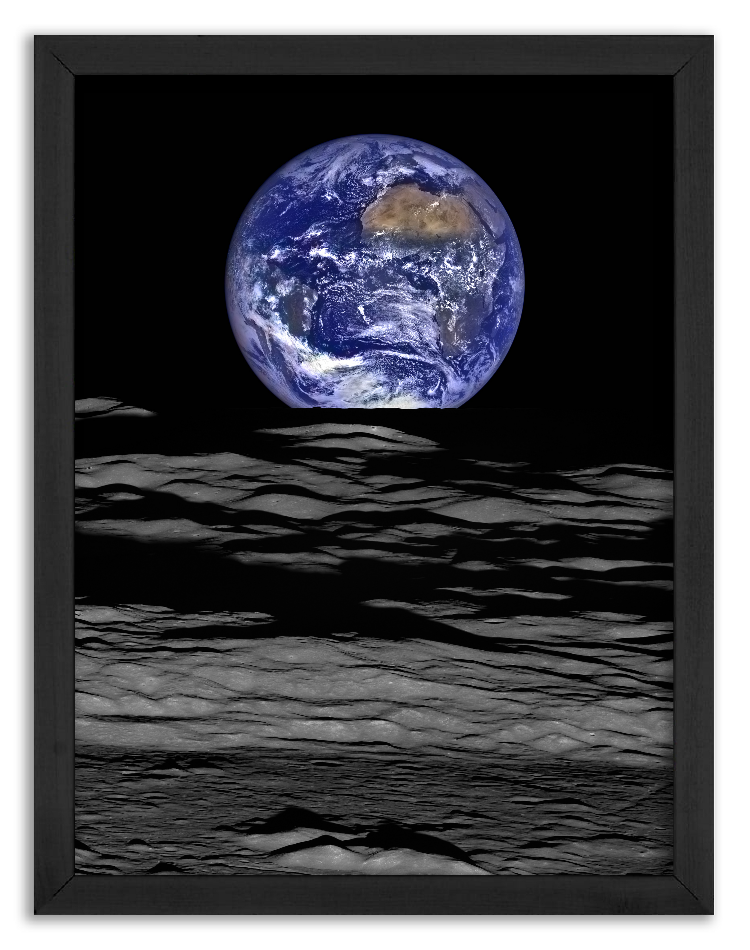 Earthrise on the Moon