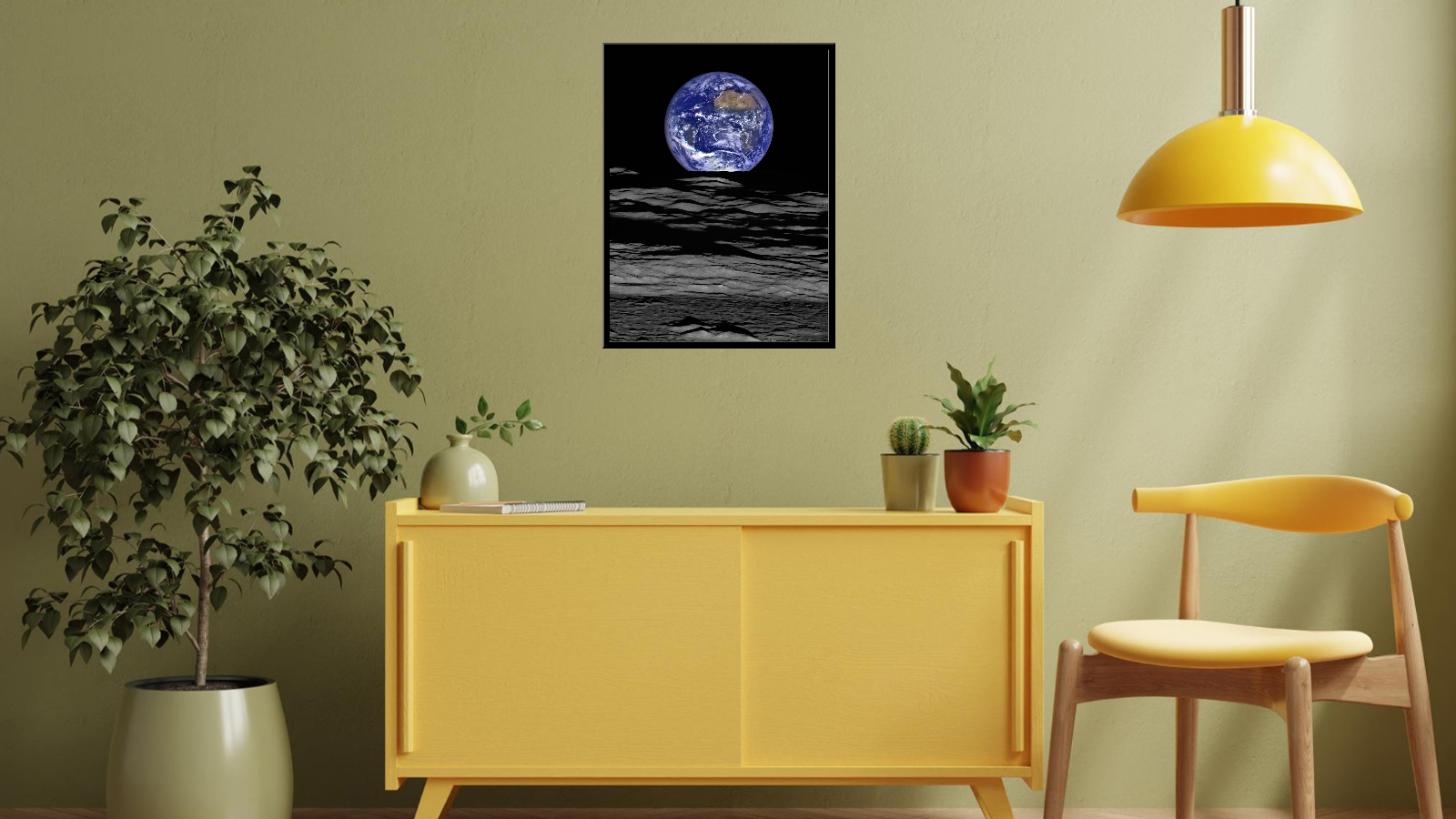 Earthrise on the Moon