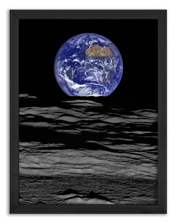 Earthrise on the Moon