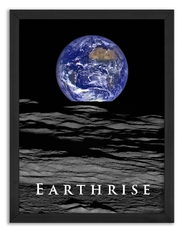 Wschód Ziemi na Księżycu - podpisany po angielsku