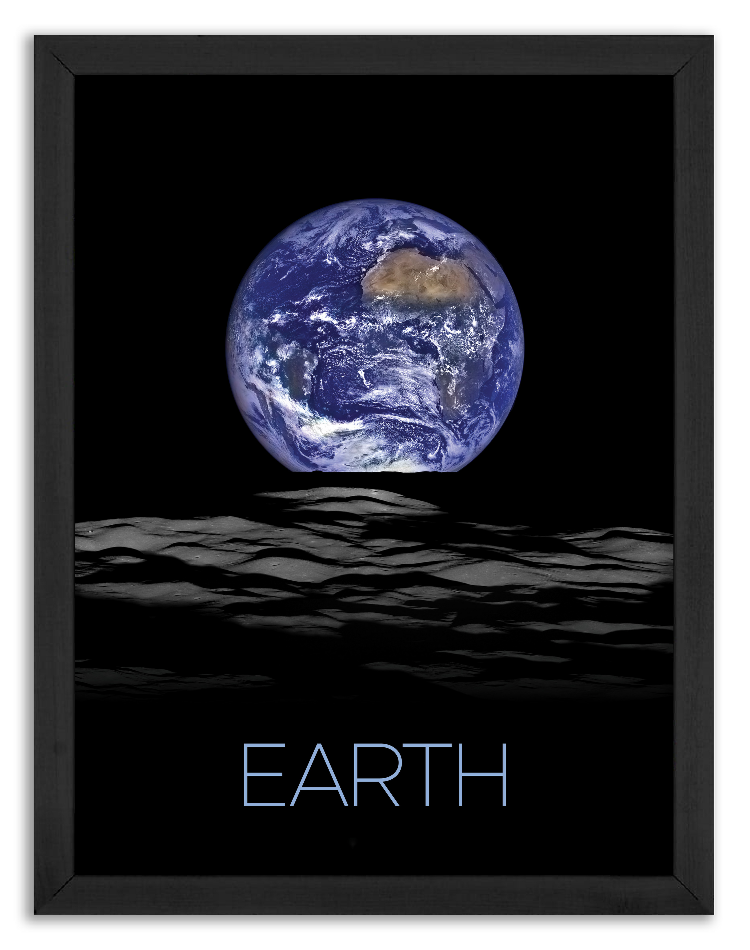 Earthrise over the moon