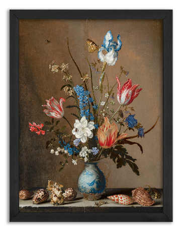 Flowers in a Wan-Li Vase - Balthasar van der Ast