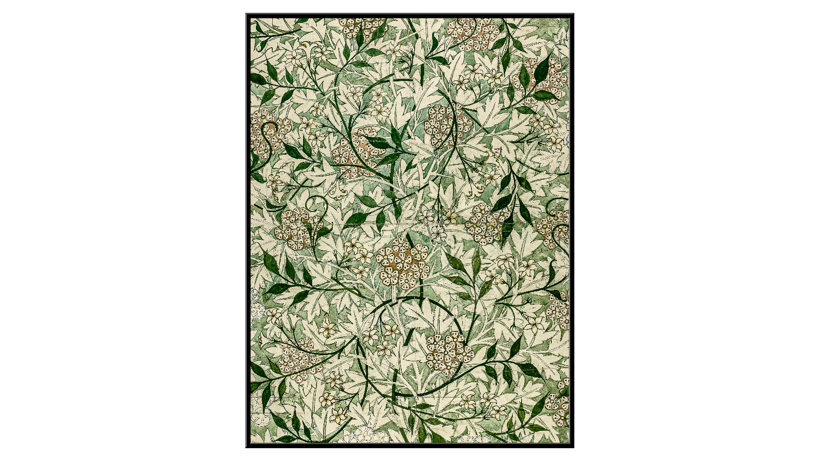 Green and White Floral Pattern - William Morris