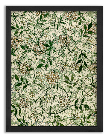 Zielono-biały kwiatowy wzór - William Morris