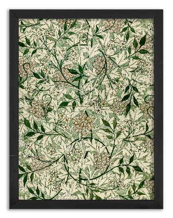 Zielono-biały kwiatowy wzór - William Morris